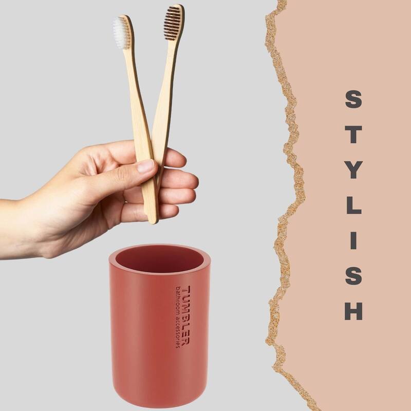 Modern Bathroom Tumbler, Minimalist Design Toothbrush Holder, Versatile Home Organizer