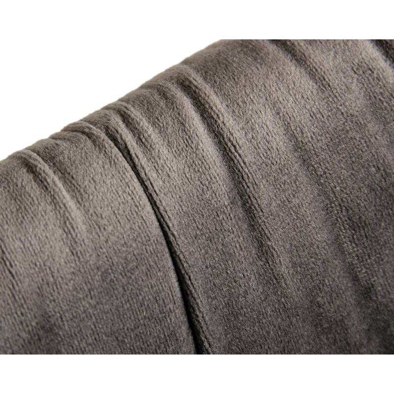 Modrest Yannis Modern Dark Grey Fabric Dining Chair (Set of 2)