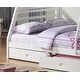 preview thumbnail 3 of 1, Jason White Finish Twin/Full Bunk Bed with Storage