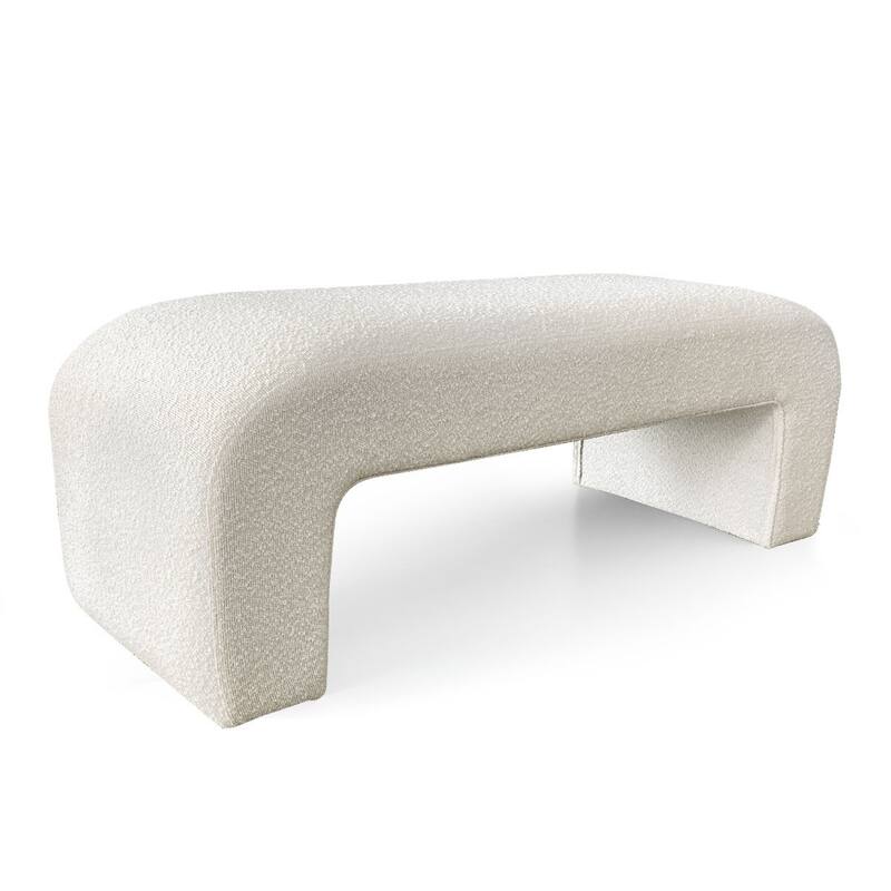 Upholstered Beige Bench