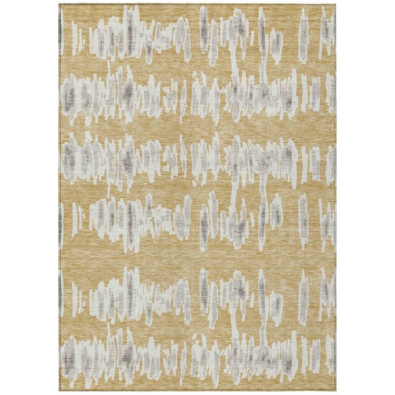 Machine Washable Indoor/ Outdoor Chantille Abstract Contemporary Rug