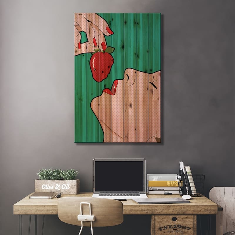 Passion Fruit Print On Wood by Mark Ashkenazi - Multi-Color