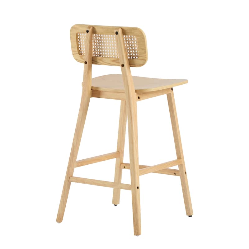 Wood Barstool Side Chair Set of 2