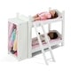 preview thumbnail 5 of 6, Badger Basket Doll Armoire Bunk Bed with Ladder - White/Pink