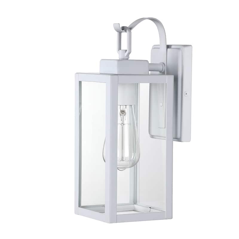 2 PACK 1-Light Outdoor Wall Light Sconce - 5"x6.7"x13.75" - 5"x6.7"x13.75" - White-2Pack