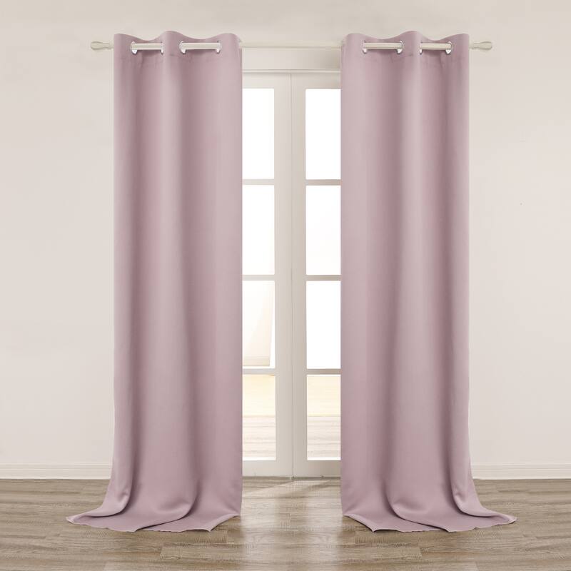Deconovo 108 120 Length Grommet Curtain (1 Panel) - W42"x L108" - Pinkish Lavender