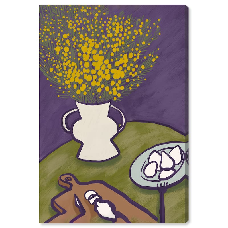 Wynwood Studio Canvas Food and Cuisine You Made my Day Yellow and Mustard Modern & Contemporary Wall Art Canvas Print