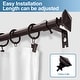 preview thumbnail 32 of 34, Modern Square Urn Adjustable Drapery Curtain Rod with Clip Rings
