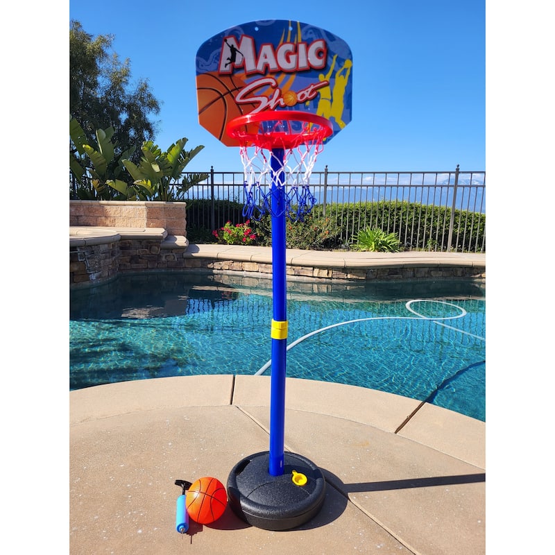 Kids Basketball Hoop Indoor Outdoor Adjustable Height 3.5ft-5.5ft