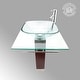 preview thumbnail 9 of 14, Bohemia Glass Pedestal Sink 23.6 Inch with Chrome Faucet and Towel Bar Renovators Supply