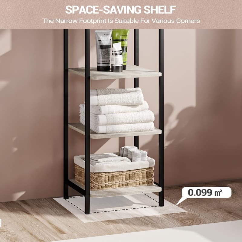 Narrow Book Shelf - 13"D x 11.8"W x 54"H