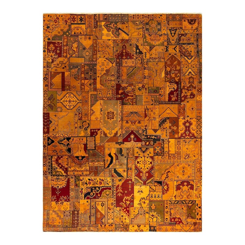 Vibrance One-of-a-Kind Hand-Knotted Area Rug - Orange, 8' 10" x 12' 0" - 8' 10" x 12' 0"