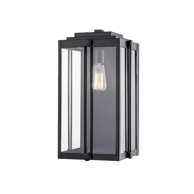 Oakland Metal 1 Light Outdoor Wall Sconce - Powder Coat Black