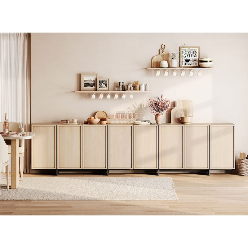 WAMPAT Sideboard Buffet Cabinet With T-Shaped Legs, Large Storage Cabinet For Living Room, Dining Room & Kitchen