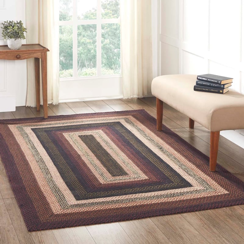Beckham Jute Rug Rect w/ Pad 60x96 - 5' x 8' Rectangle - 5' x 8' Rectangle - Red