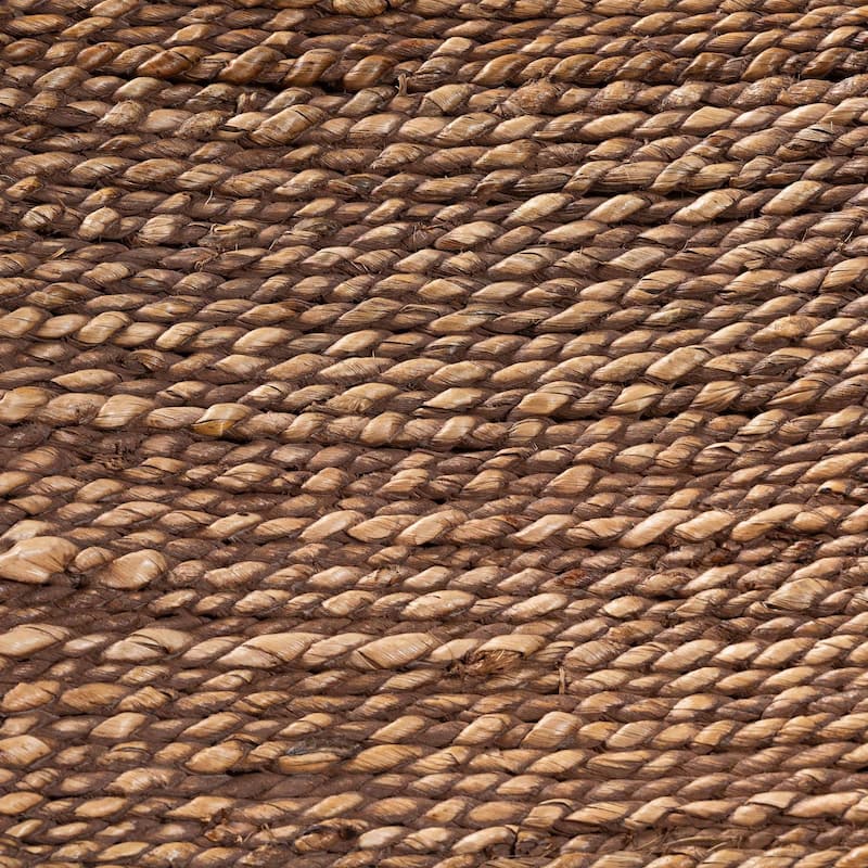 Ridley Seagrass Bar Stool with Mahogany Wood Frame - Coastal Seating with Woven Square Back and Cushioned Seat for Bar Island