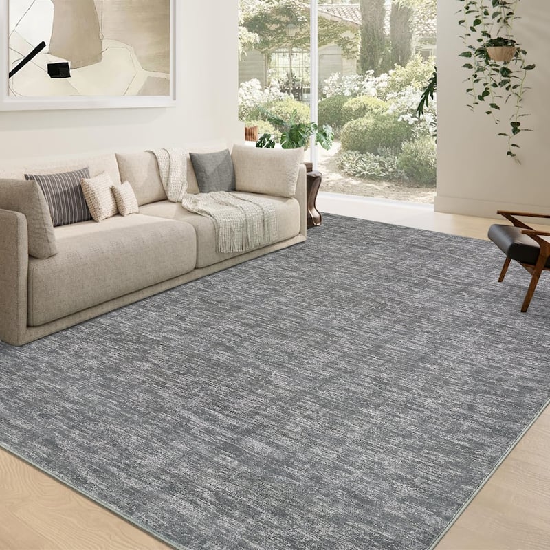 Garvee Modern Abstract Solid Area Rug - 8'x10' - Grey