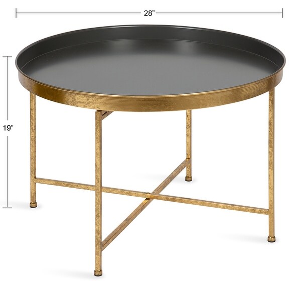 Kate and laurel celia deals round metal coffee table