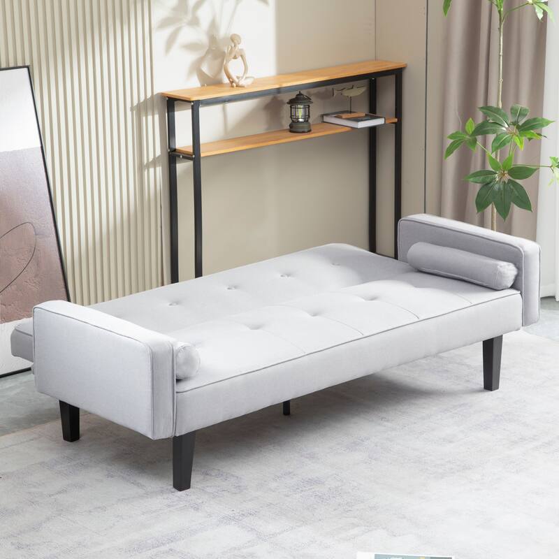 Futon Sofa Bed Convertible Couch Bed with Armrests
