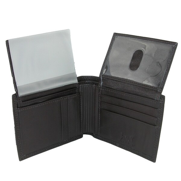 Buxton Men/'s Emblem-leather Executive Twofold Wallet