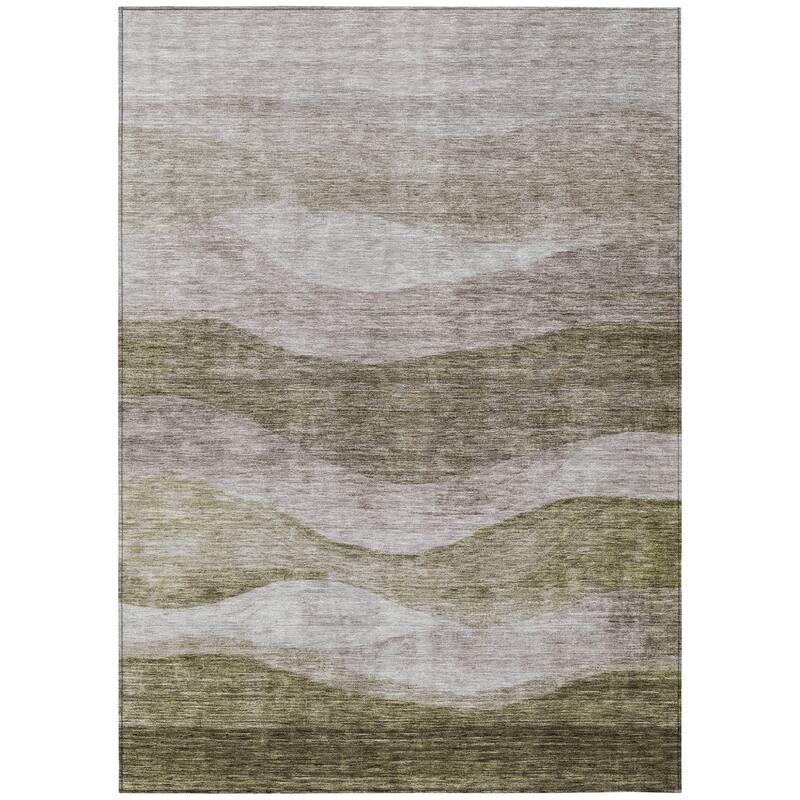 HomeRoots Abstract Transitional Rectangle Outdoor Rug