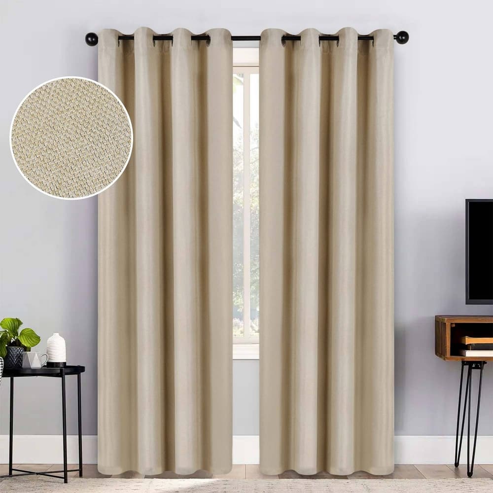 Superior Jaxon Washable Room Darkening Curtains, Set of 2 Panels