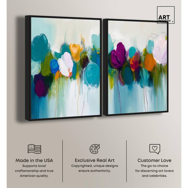 Expressive Flow II Canvas Set of 2 by Art Remedy