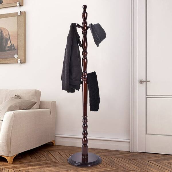 Shop 2 Tier Wooden Coat Hat Jacket Stand On Sale Overstock