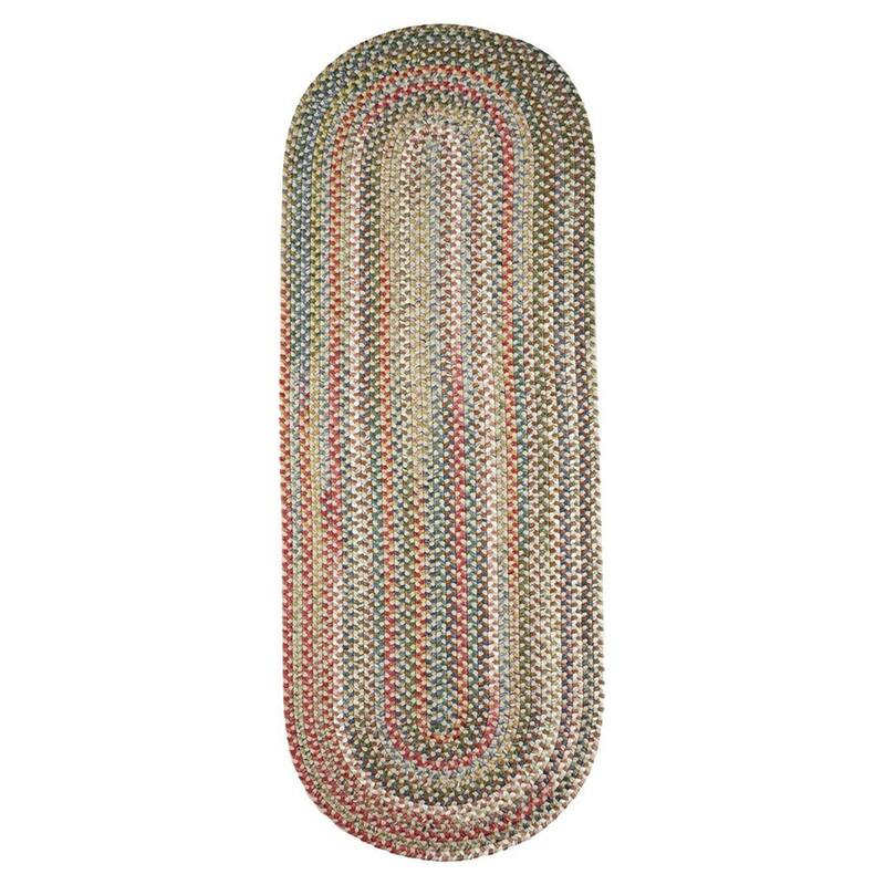 Rhody Rug Charisma Indoor/ Outdoor Braided Area Rug - 2' x 8' Runner - Emerald