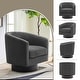 preview thumbnail 95 of 186, Modern Upholstered Barrel Chair Swivel Accent Chair for Living Room