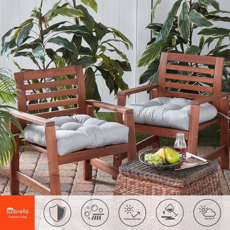 Sunbrella Tufted 20-inch Outdoor Chair Cushion