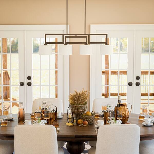 slide 2 of 7, Lenora Oil Rubbed Bronze Finish 4 Light Island Light