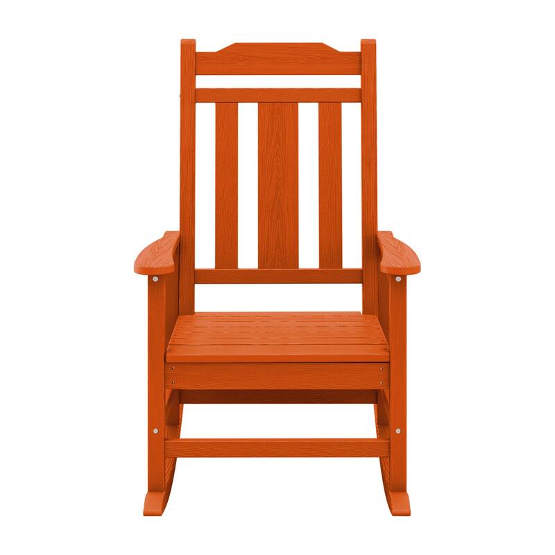 Outdoor Patio HDPE Rocking Chiar, Extra Wide Seat & Backrest