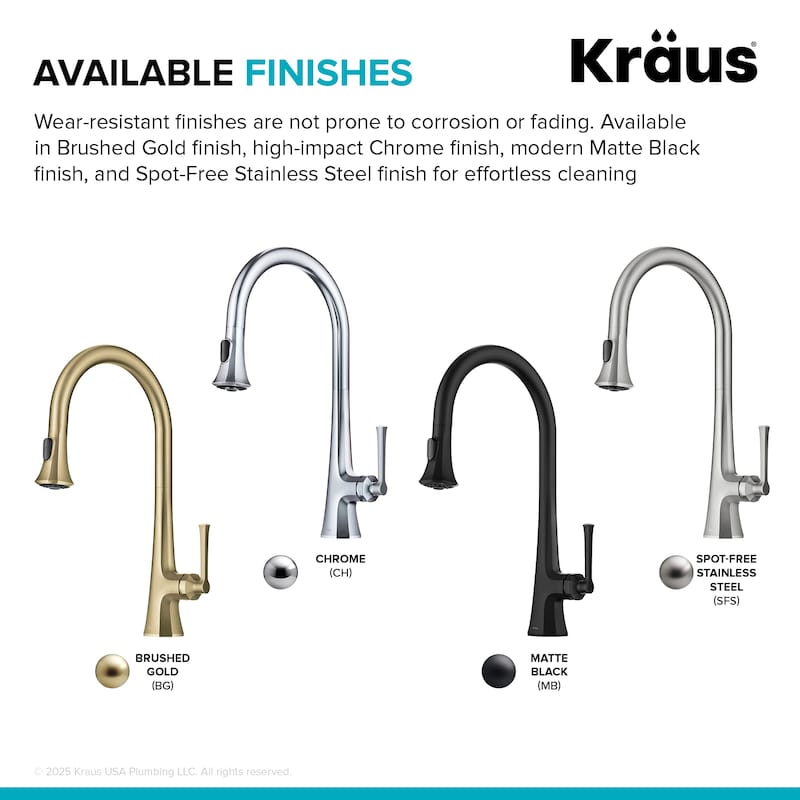 KRAUS Savan 2-Function Single Handle Pull Down Kitchen Faucet