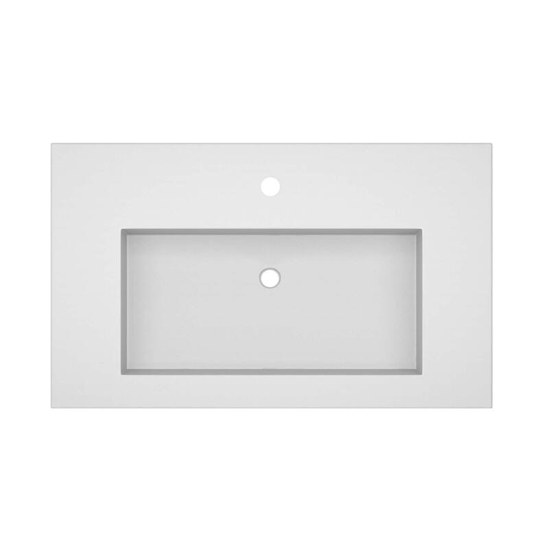 Capistrano 36.5-inch Concrete Vanity Top with Integral Trough Sink