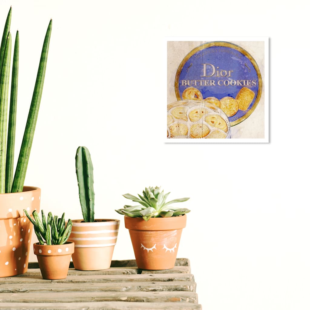 Wynwood Studio Prints Food and Cuisine Deliciously Fashionable Blue and Light Blue Glam Wall Art Canvas Print