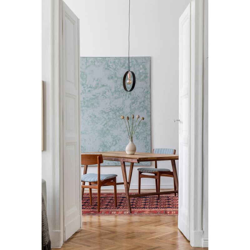 ECARPETGALLERY Hand-knotted Andelz Dark Navy Wool Rug - 3'8 x 10'8