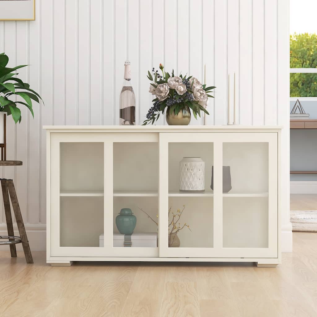 Kitchen Storage Stand Cupboard With Glass Door