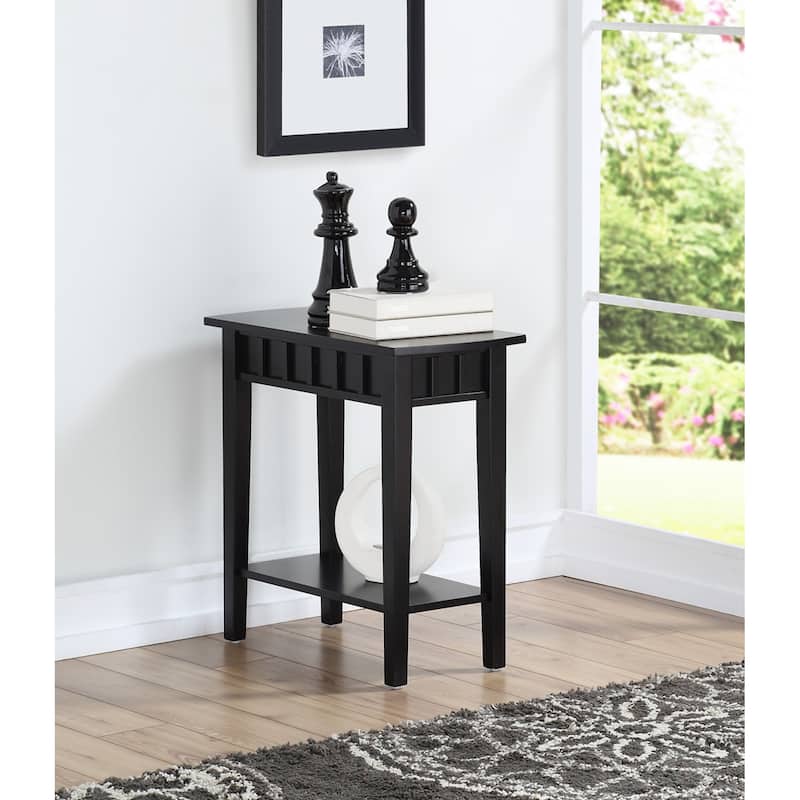 Convenience Concepts Dennis End Table with Shelf - Black