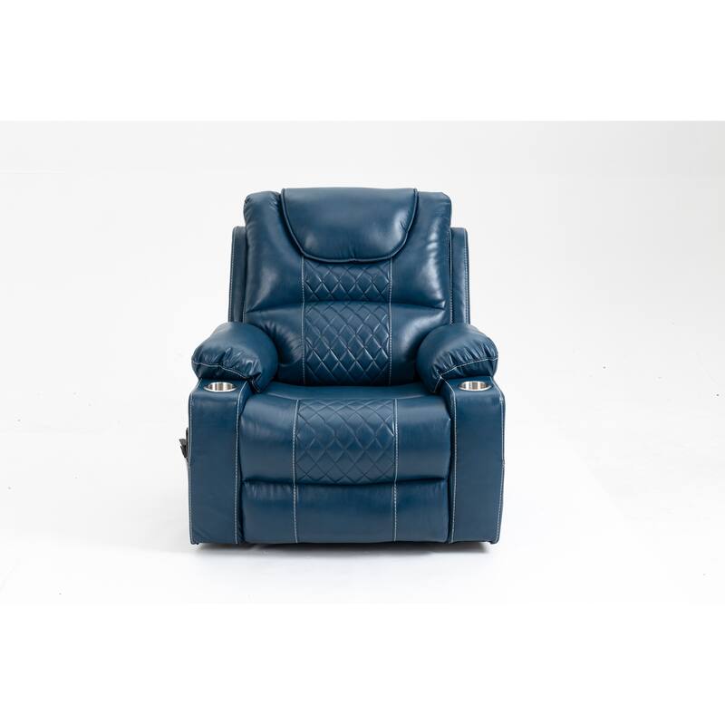 Power Lift Recliner Chair with Heat & Massage, Ergonomic Lounge Sofa Chair, Electric Recliner Chair with Cup Holders