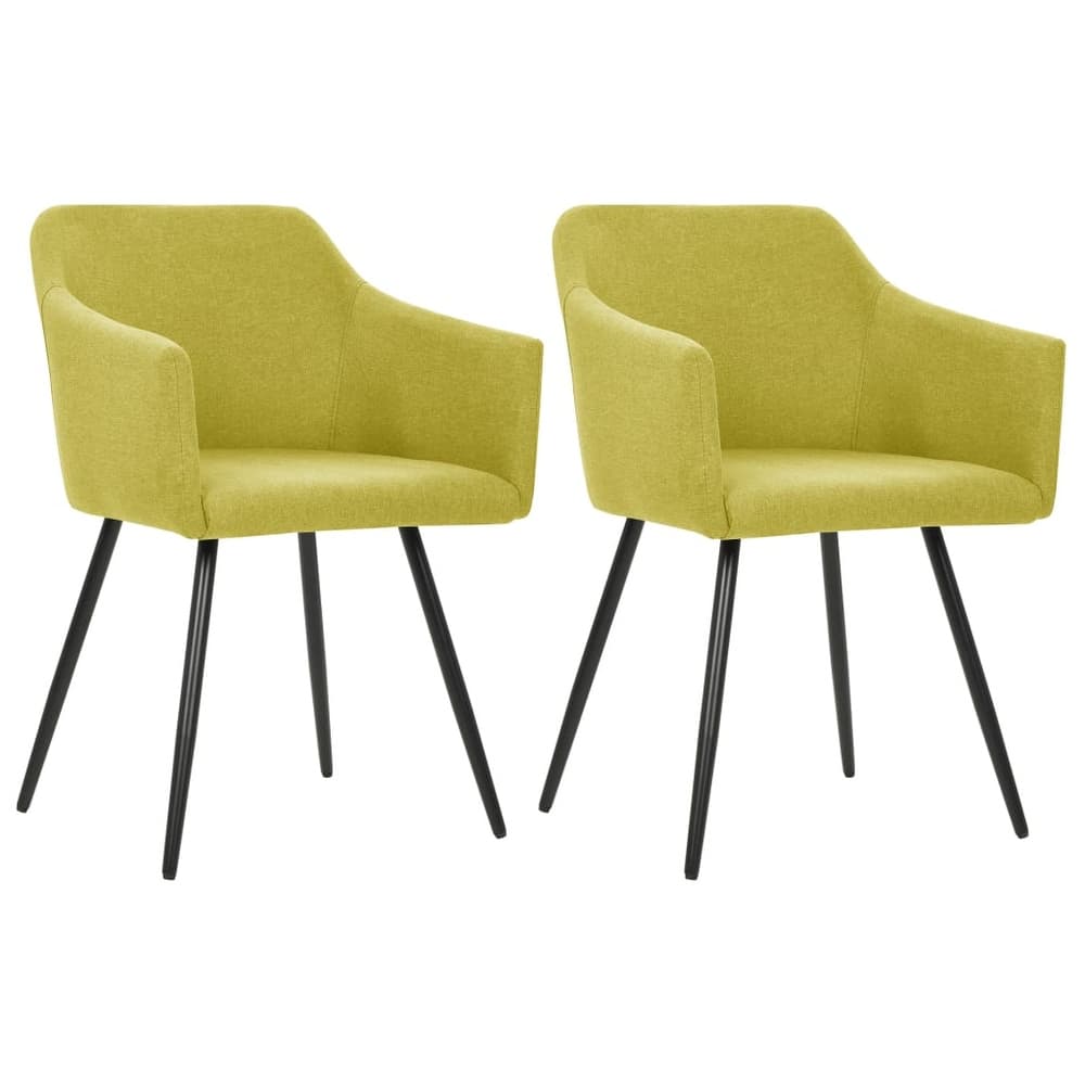 vidaXL Dining Chairs Upholstered Chair with Metal Legs for Living Room Fabric - 21.3" x 24.4" x 31.5"