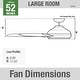 preview thumbnail 9 of 20, Hunter 52" Dempsey Low Profile Ceiling Fan with Handheld Remote - Contemporary, Transitional, Industrial, Farmhouse