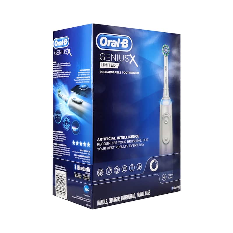 Oral-B Genius X Limited Rechargeable Electric Toothbrush, White + Norelco Nose Trimmer NT3600/62 - Black