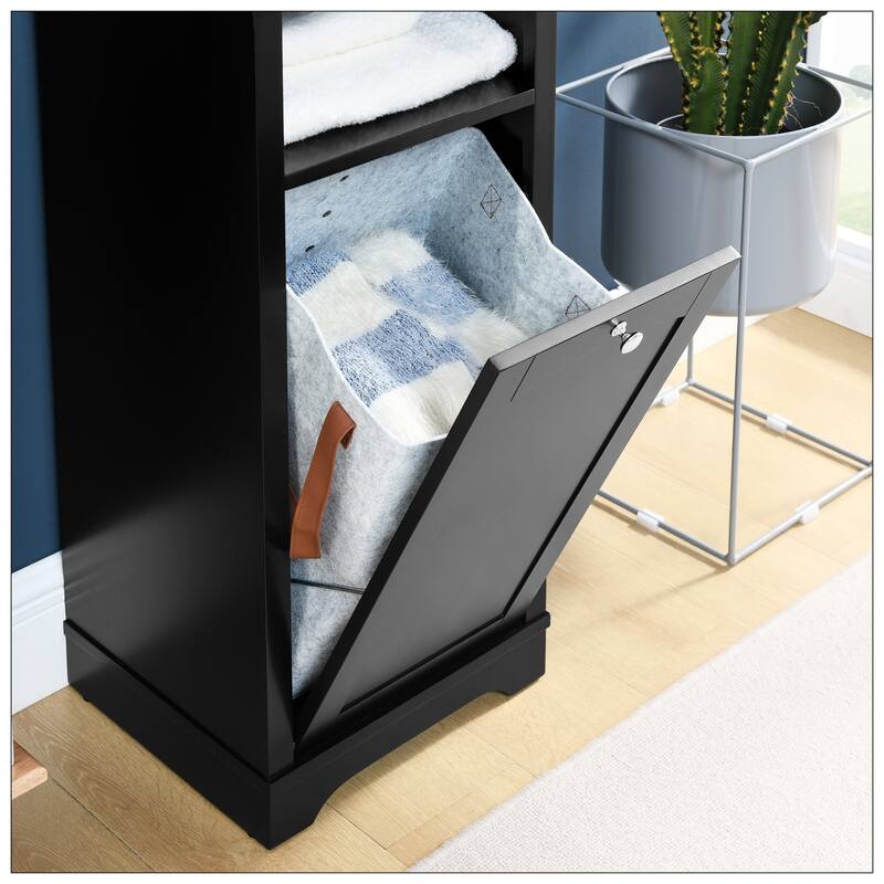 64" Tall Bathroom Storage Cabinet for Small Space