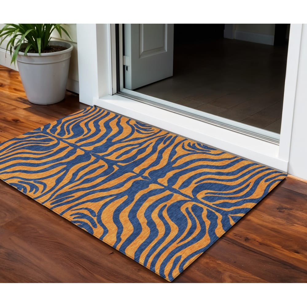 HomeRoots Animal Print Transitional Rectangle Outdoor Rug