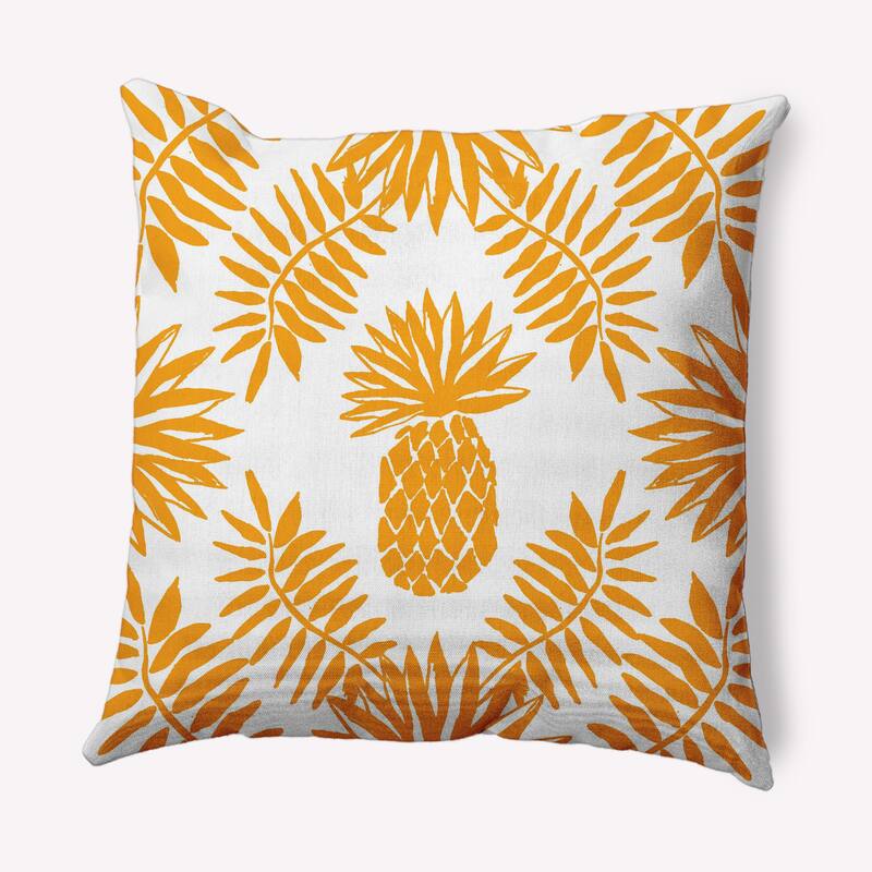 Pineapple Leaves Decorative Throw Pillow - Mango - 16" x 16"