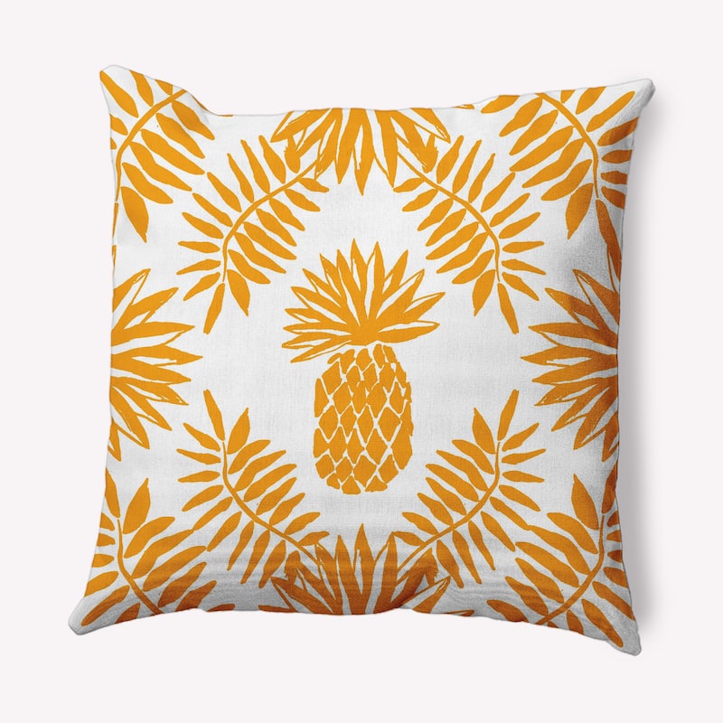 Pineapple Leaves Indoor/Outdoor Throw Pillow - Mango - 16" x 16"