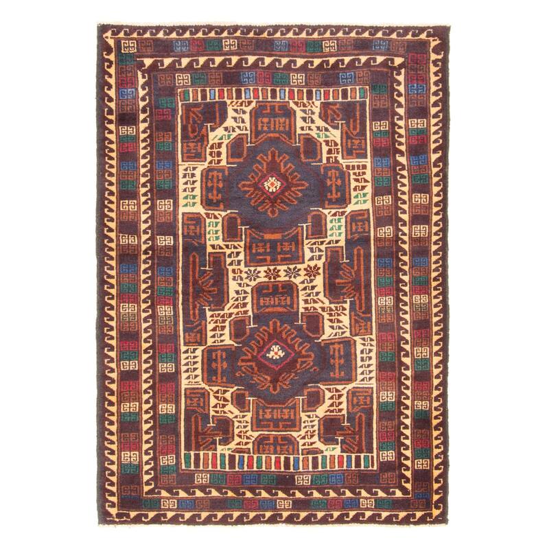 ECARPETGALLERY Hand-knotted Teimani Beige Wool Rug - 3'1 x 4'4