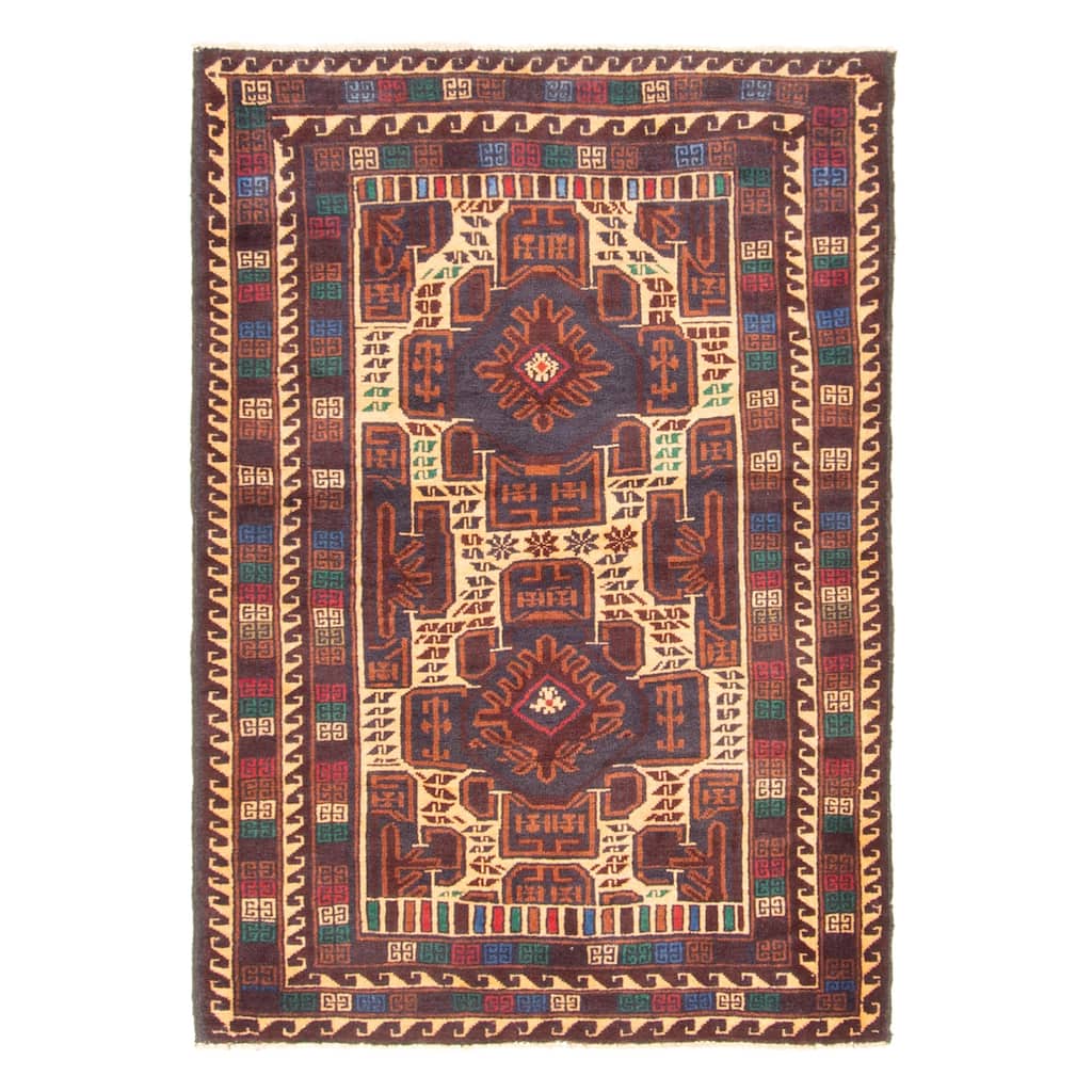 ECARPETGALLERY Hand-knotted Teimani Beige Wool Rug - 3'1 x 4'4