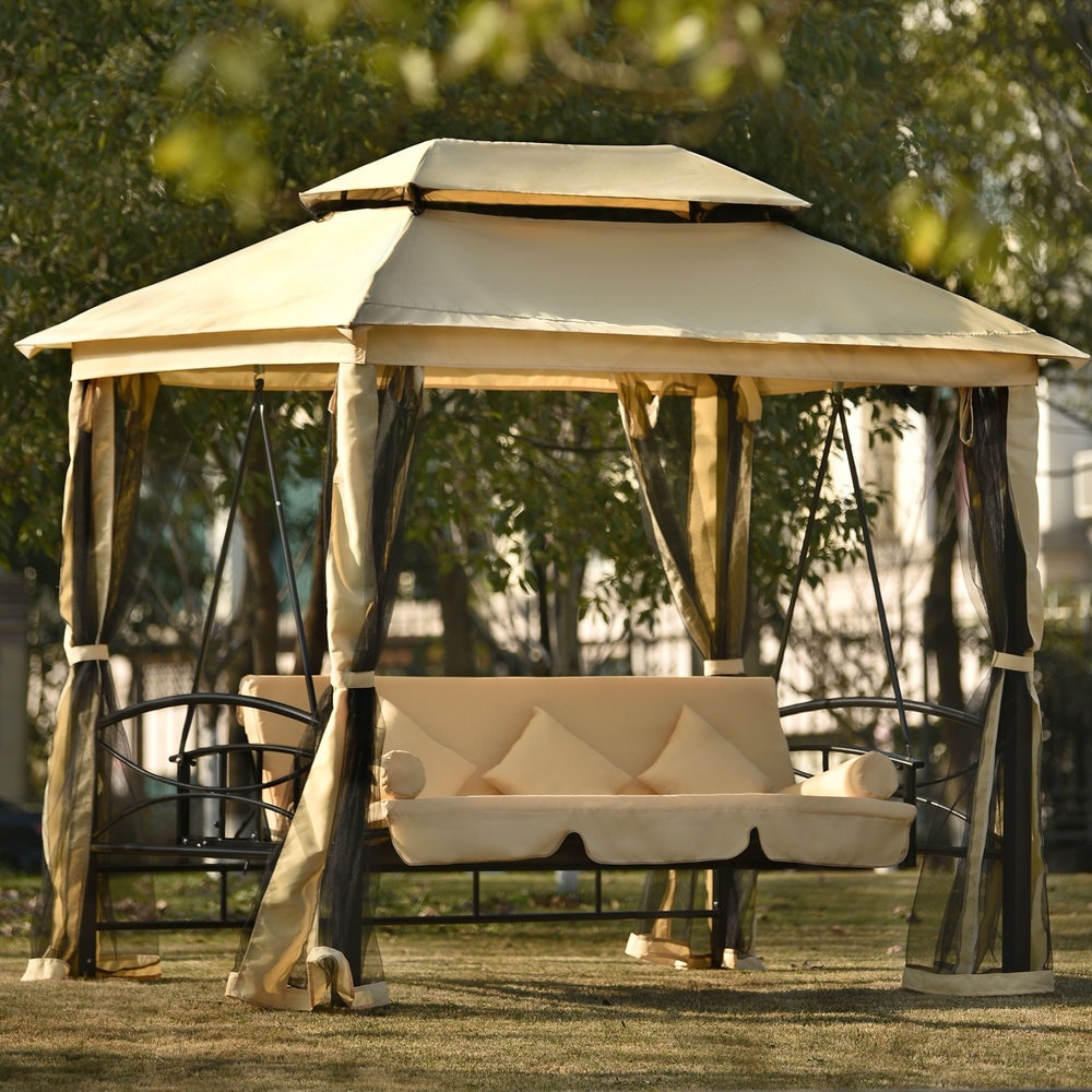 Outdoor swing with mosquito netting online